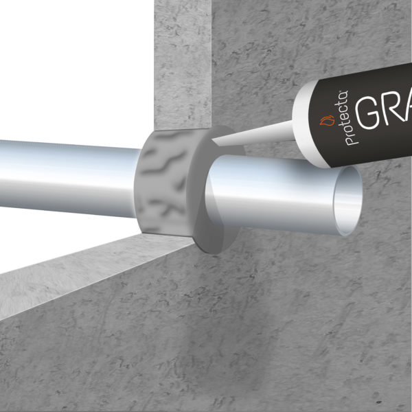 application of fr graphite to service penetration